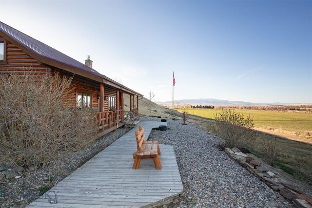 exterior space featuring a rural view