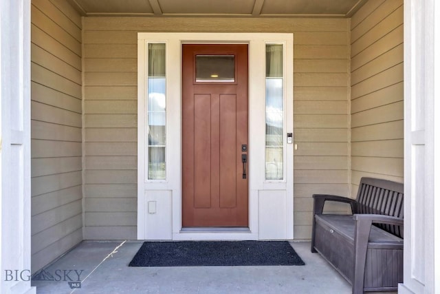 view of doorway to property