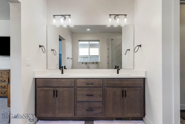 1508 Deadwood Loop, Belgrade, MT 59714 - bathroom with double vanity and a stall shower