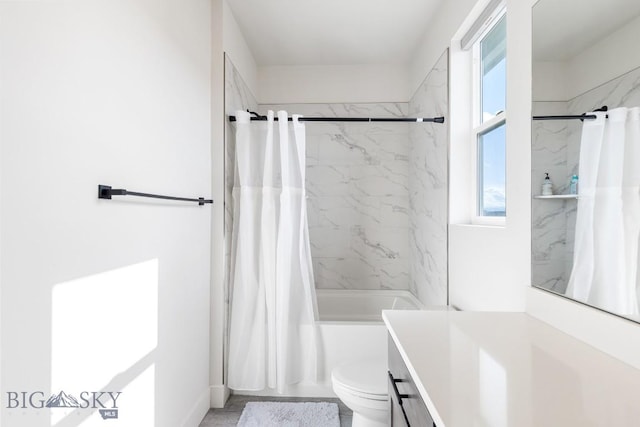 1508 Deadwood Loop, Belgrade, MT 59714 - bathroom with shower / tub combo, vanity, and toilet