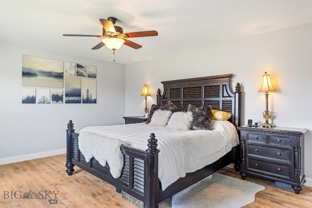 1708 Drummond Blvd, Belgrade, MT 59714 - bedroom featuring wood finished floors, baseboards, and a ceiling fan