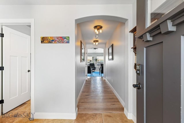 1708 Drummond Blvd, Belgrade, MT 59714 - hallway with arched walkways and baseboards