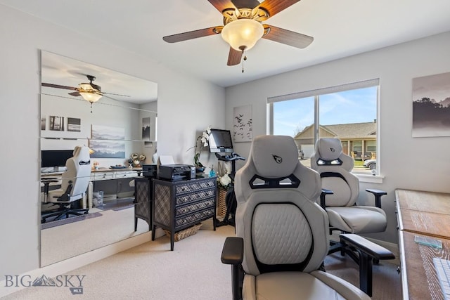 1708 Drummond Blvd, Belgrade, MT 59714 - carpeted office space with a ceiling fan
