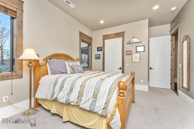 18 Moon Shadow Dr, Bozeman, MT 59715 - carpeted bedroom featuring visible vents, recessed lighting, and baseboards