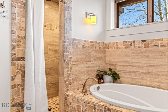 31 Haystack Dr, Bozeman, MT 59718 - bathroom with a bath and tiled shower