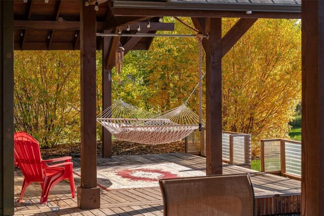 31 Haystack Dr, Bozeman, MT 59718 - wooden deck with a gazebo