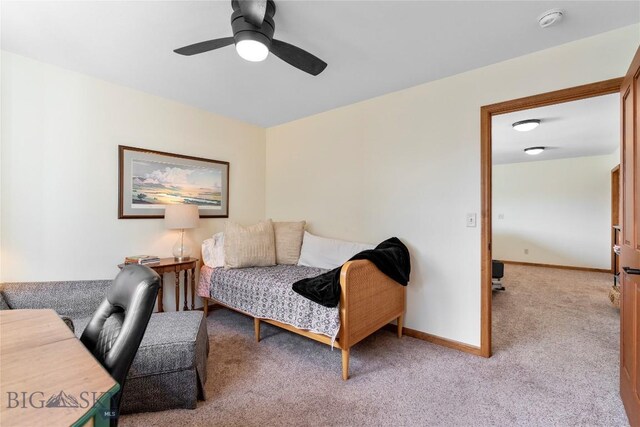 268 Pine Creek Dr, Bozeman, MT 59718 - interior space featuring carpet floors, a ceiling fan, and baseboards