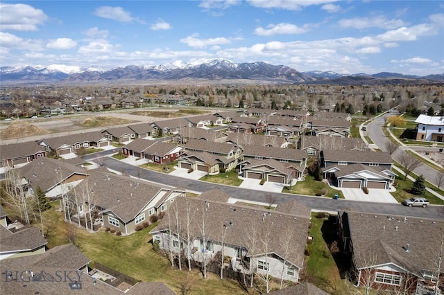 268 Pine Creek Dr, Bozeman, MT 59718 - bird's eye view featuring a residential view and a mountain view