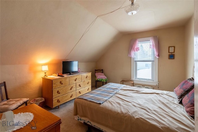 602 Harris, Big Timber, MT 59011 - carpeted bedroom featuring vaulted ceiling