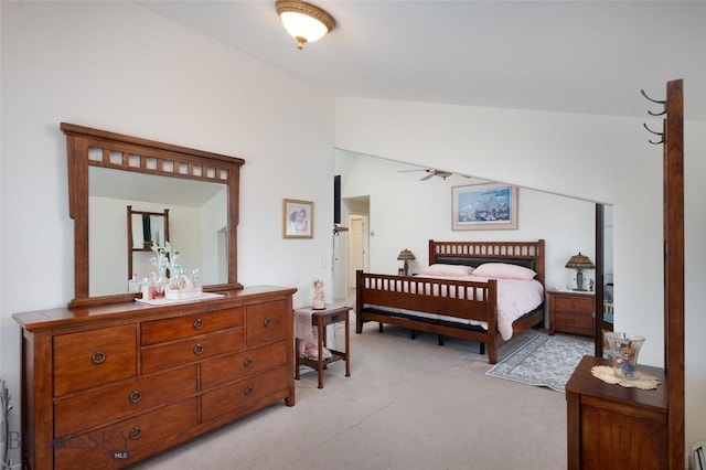 682 E River Rd, Pray, MT 59065 - bedroom with light carpet and vaulted ceiling
