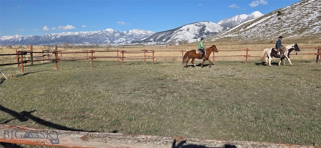 682 E River Rd, Pray, MT 59065 - view of yard featuring a view of rural / pastoral area, a mountain view, and fence