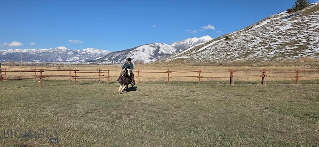 682 E River Rd, Pray, MT 59065 - view of mountain backdrop featuring rural landscape and agricultural land
