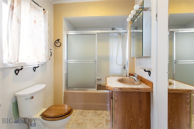797 Hornet, Butte, MT 59701 - bathroom featuring vanity, toilet, and enclosed tub / shower combo
