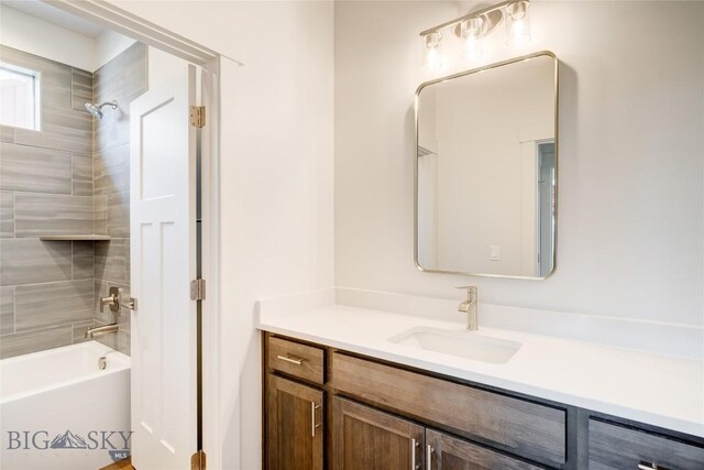 1520 Cyril Way, Belgrade, MT 59714 - bathroom with vanity and washtub / shower combination
