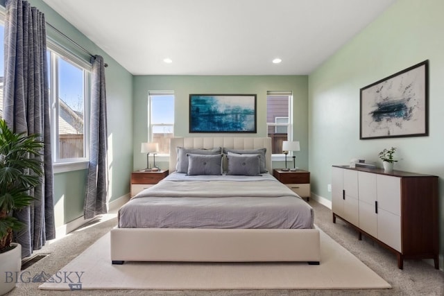 1511 Masterson, Belgrade, MT 59714 - bedroom with recessed lighting, light carpet, and baseboards