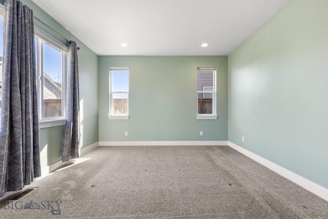 1511 Masterson, Belgrade, MT 59714 - carpeted spare room featuring visible vents, recessed lighting, and baseboards