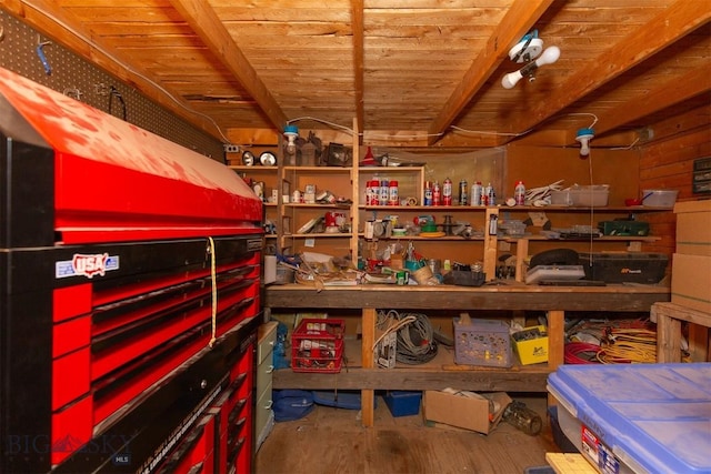 view of storage room