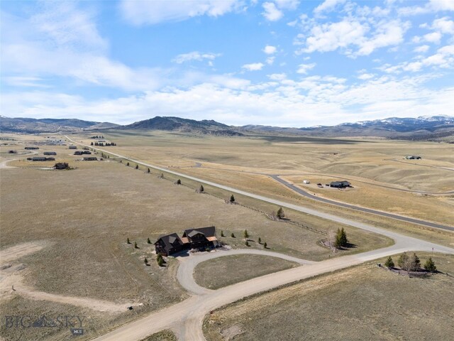 6 Browtine Ln, Ennis, MT 59729 - aerial view featuring a mountain view and a rural view