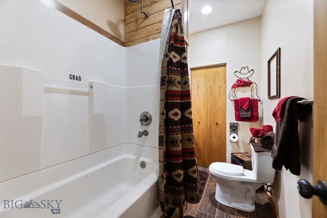 6 Browtine Ln, Ennis, MT 59729 - bathroom featuring shower / bath combo with shower curtain and toilet