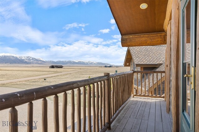6 Browtine Ln, Ennis, MT 59729 - wooden terrace with a mountain view and a rural view