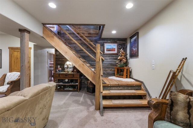 6 Browtine Ln, Ennis, MT 59729 - stairs featuring recessed lighting and carpet