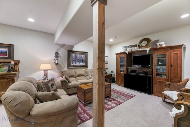 6 Browtine Ln, Ennis, MT 59729 - living area featuring recessed lighting and light carpet