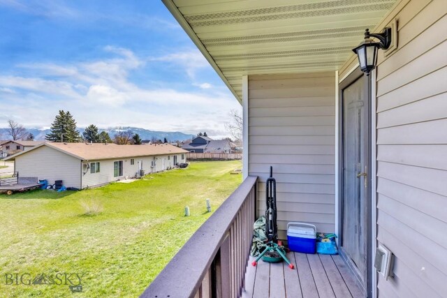 904 Jeanette Pl Unit 4, Belgrade, MT 59714 - balcony featuring a residential view and a mountain view