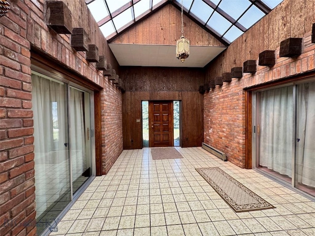 property entrance with a baseboard radiator