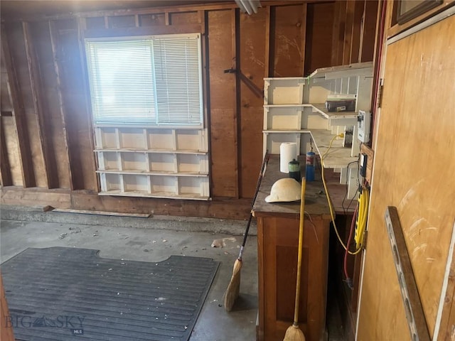 interior space featuring concrete flooring