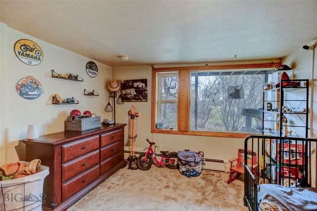 726 US Highway 10 W, Livingston, MT 59047 - game room with carpet flooring and a baseboard heating unit