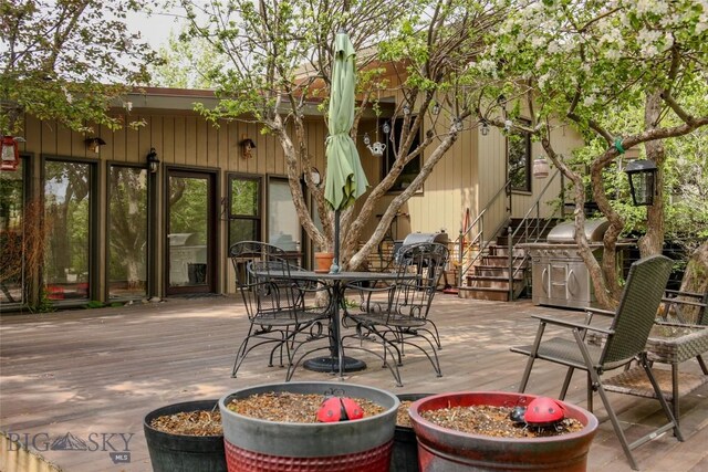 726 US Highway 10 W, Livingston, MT 59047 - deck with area for grilling and outdoor dining space