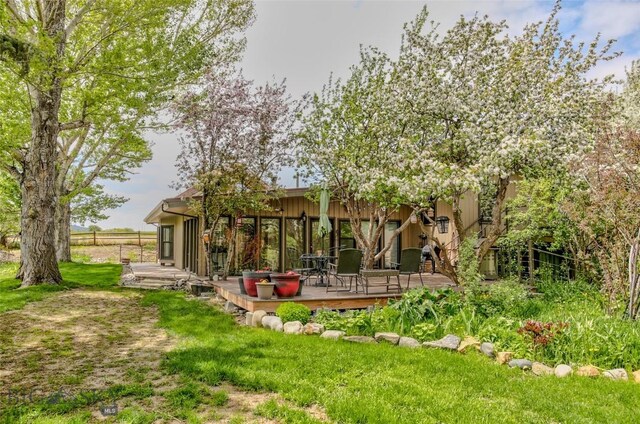 726 US Highway 10 W, Livingston, MT 59047 - back of house with a wooden deck