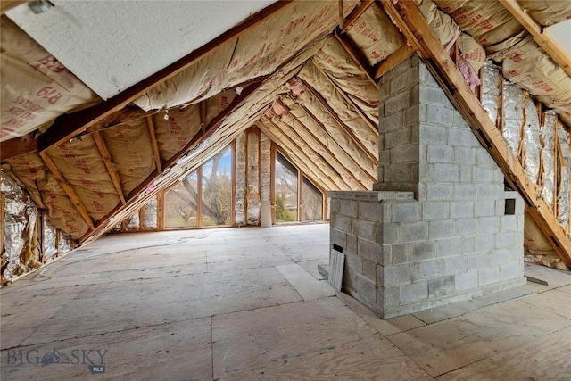 view of attic