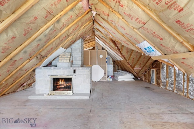 view of attic