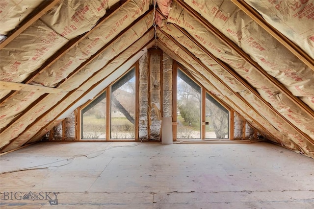 view of attic