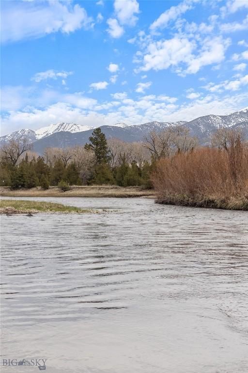 mountain view with a water view