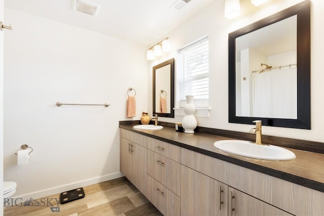 1307 Grover Ln Unit B, Belgrade, MT 59714 - full bathroom with a sink, toilet, and visible vents
