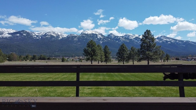 property view of mountains with a rural view