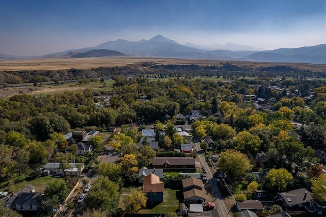 124 S M St, Livingston, MT 59047 - birds eye view of property featuring a mountain view