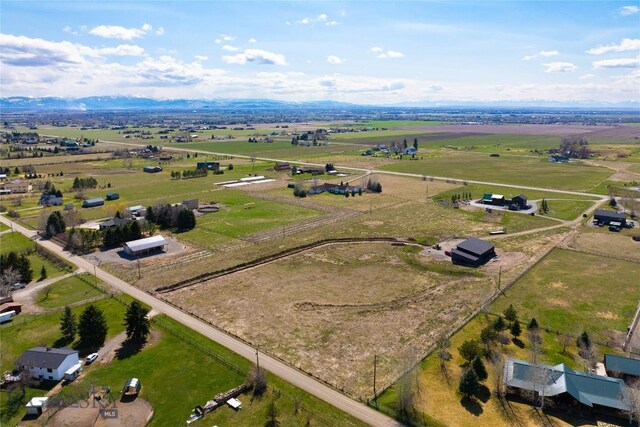 drone / aerial view with a rural view