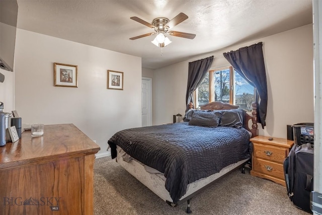 2300 S Dr, Butte, MT 59701 - bedroom with a ceiling fan, baseboards, and carpet