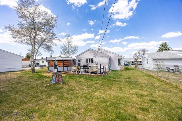 2300 S Dr, Butte, MT 59701 - back of house with a yard and a fenced backyard