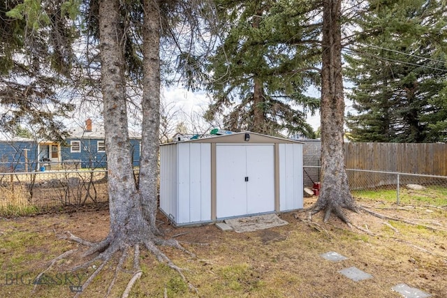 2300 S Dr, Butte, MT 59701 - view of shed featuring a fenced backyard