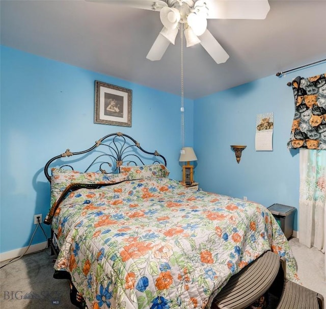623 N Grand Ave, Bozeman, MT 59715 - carpeted bedroom with baseboards and a ceiling fan