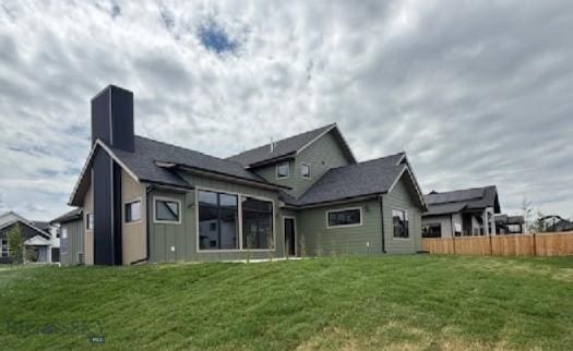 51 W Granite Peak, Bozeman, MT 59718 - rear view of house featuring a chimney and board and batten siding
