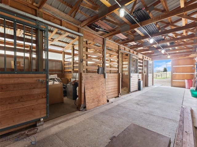 view of horse barn