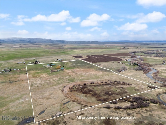 drone / aerial view featuring a rural view