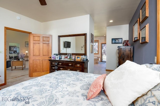 view of carpeted bedroom
