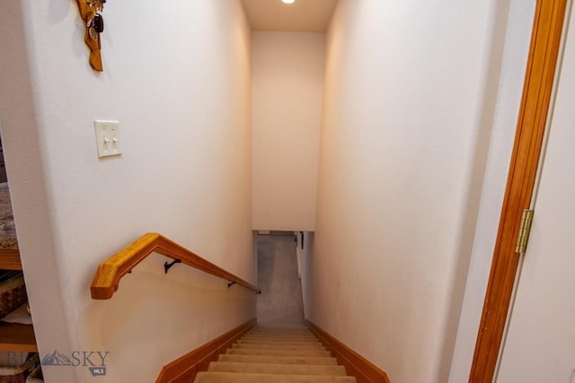 stairs with baseboards
