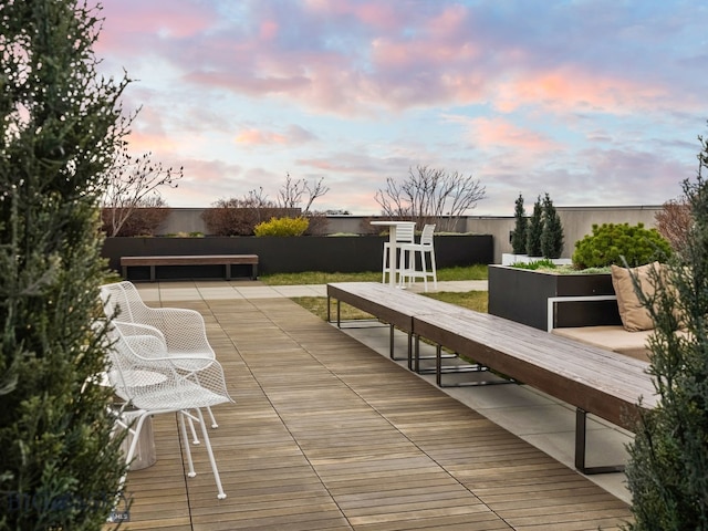 deck with fence